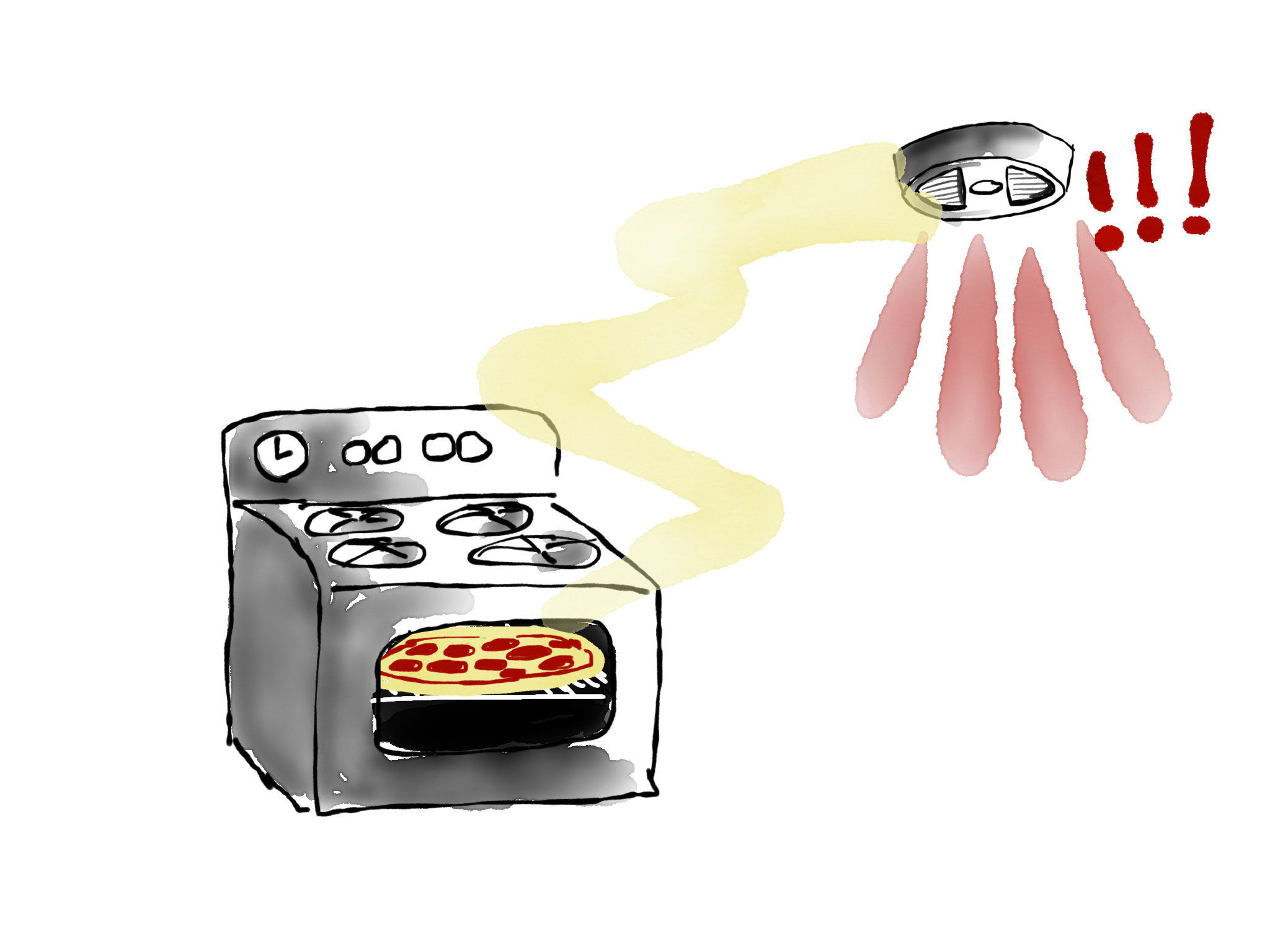 My oven sets off a smoke alarm every time I cook a pizza.
